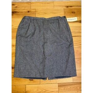 Pendleton Women's Wool Skirt Size 24W Navy Blue White Made‎ USA